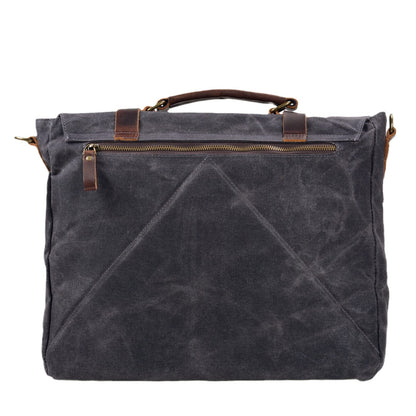 Ryan | Canvas shoulder bag made of Genuine Leather