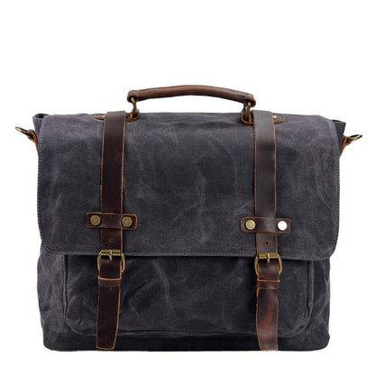 Ryan | Canvas shoulder bag made of Genuine Leather