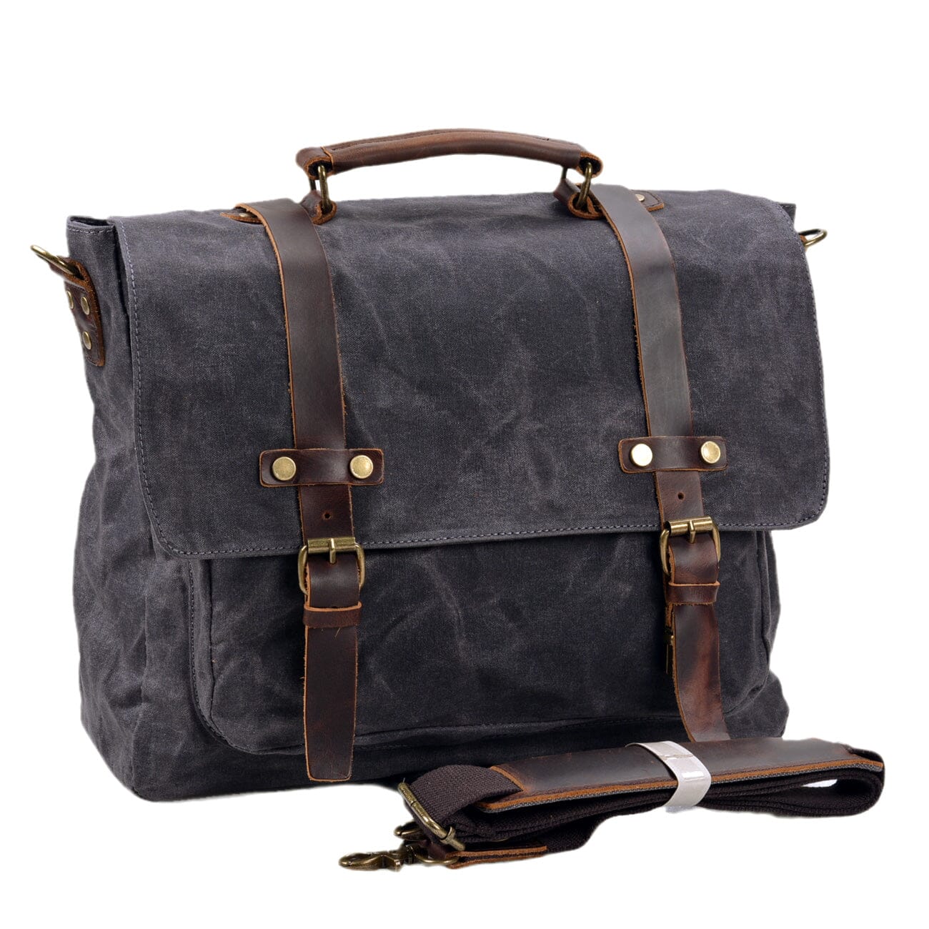 Ryan | Canvas shoulder bag made of Genuine Leather