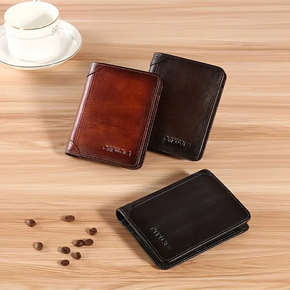 Richard | Leather wallet made of Genuine Leather with RFID protection