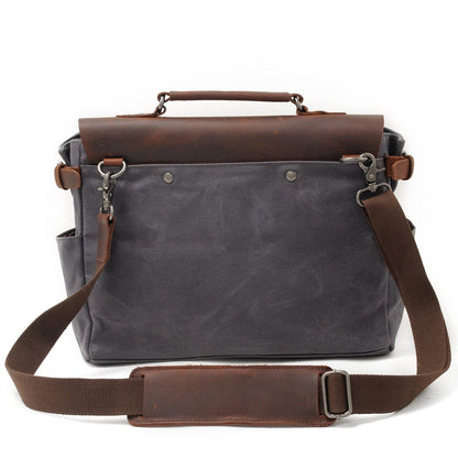 Alexander | Canvas shoulder bag made of Genuine Leather