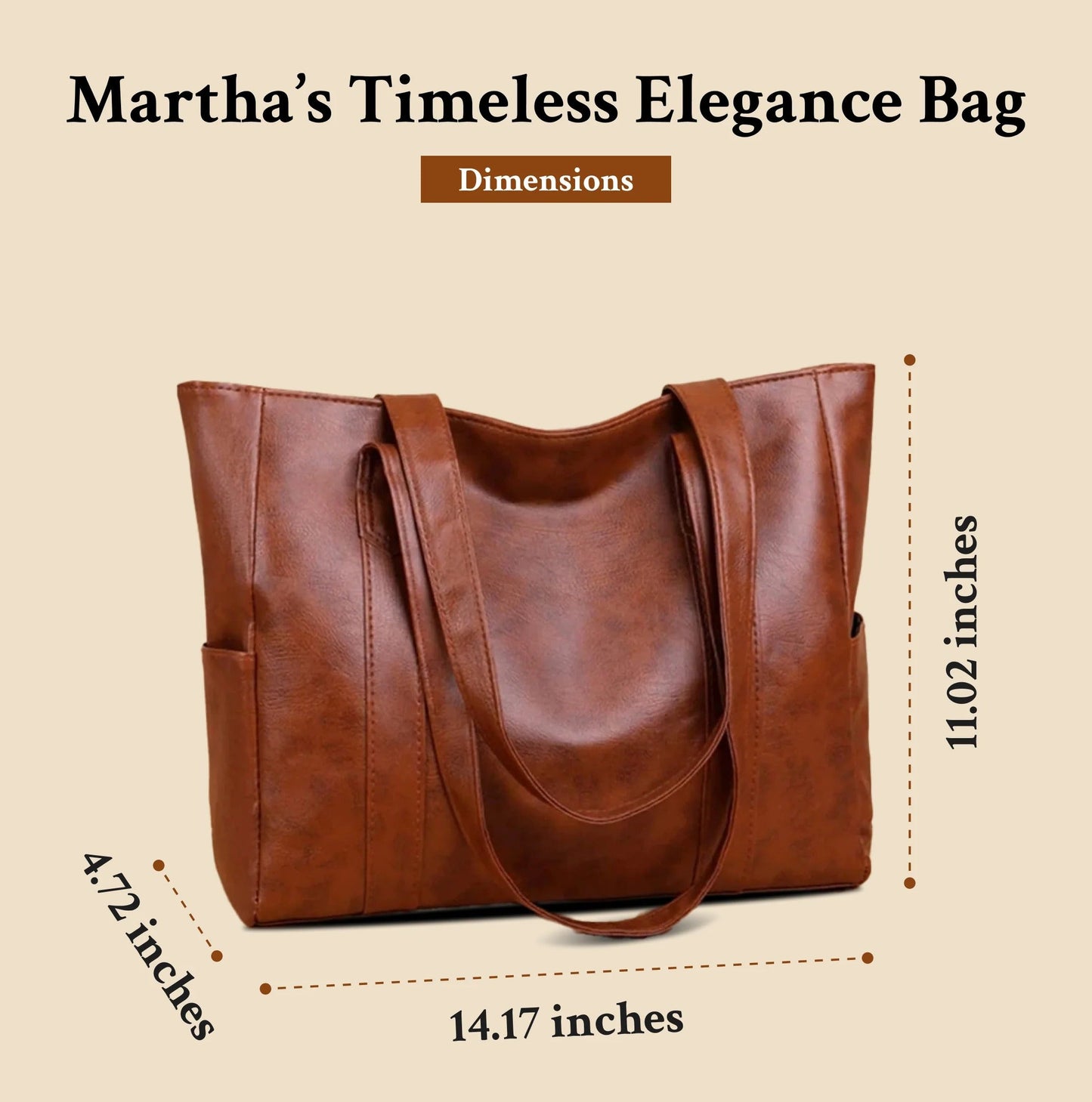 Martha | Long-lasting — Sturdy Leather Handbag