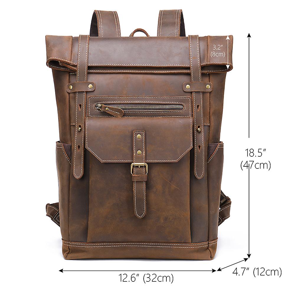 Larry | Retro backpack made of Genuine Leather