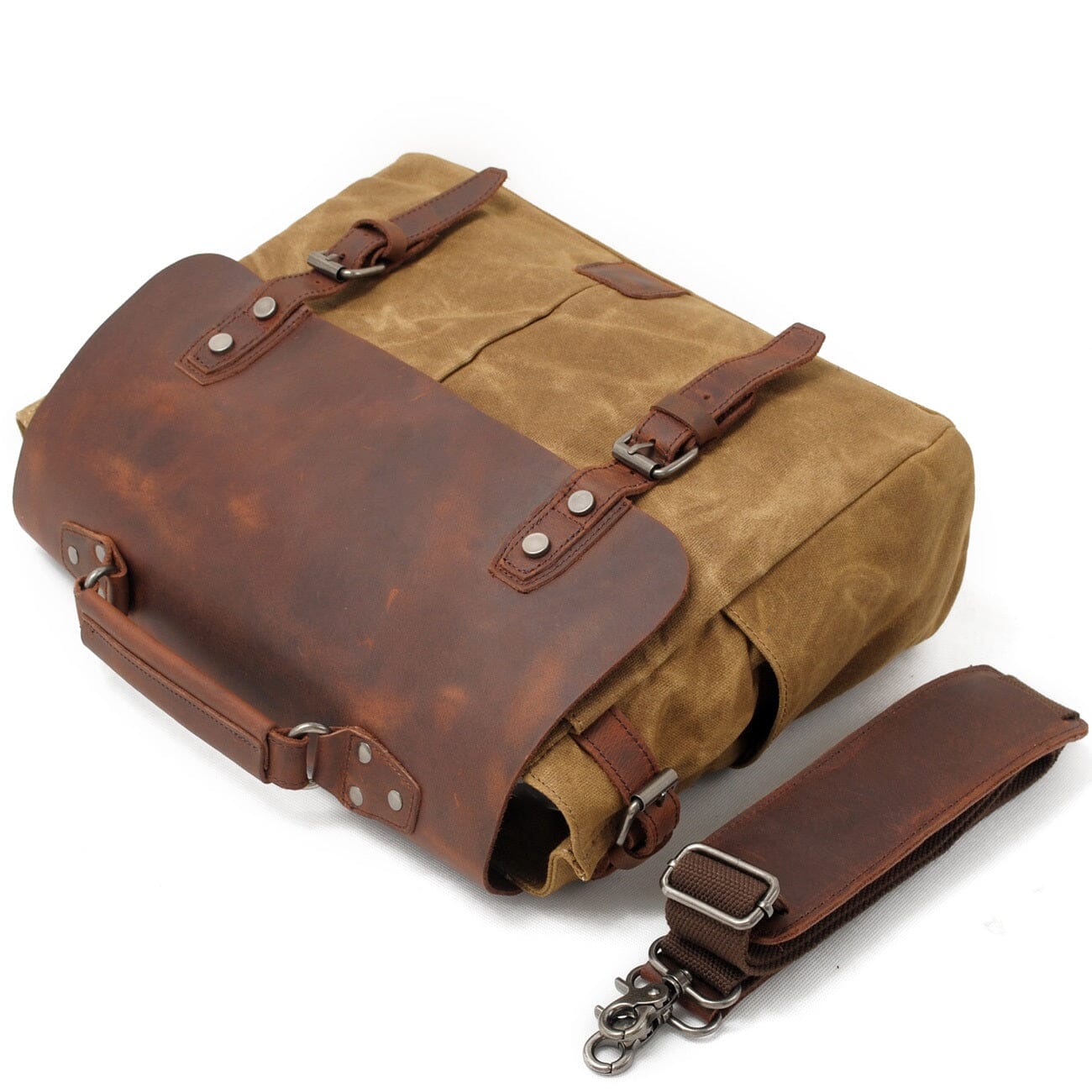 Alexander | Canvas shoulder bag made of Genuine Leather