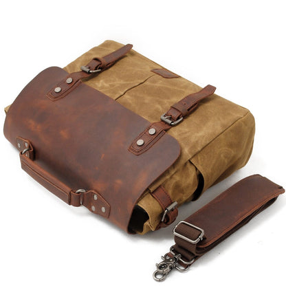 Alexander | Canvas shoulder bag made of Genuine Leather
