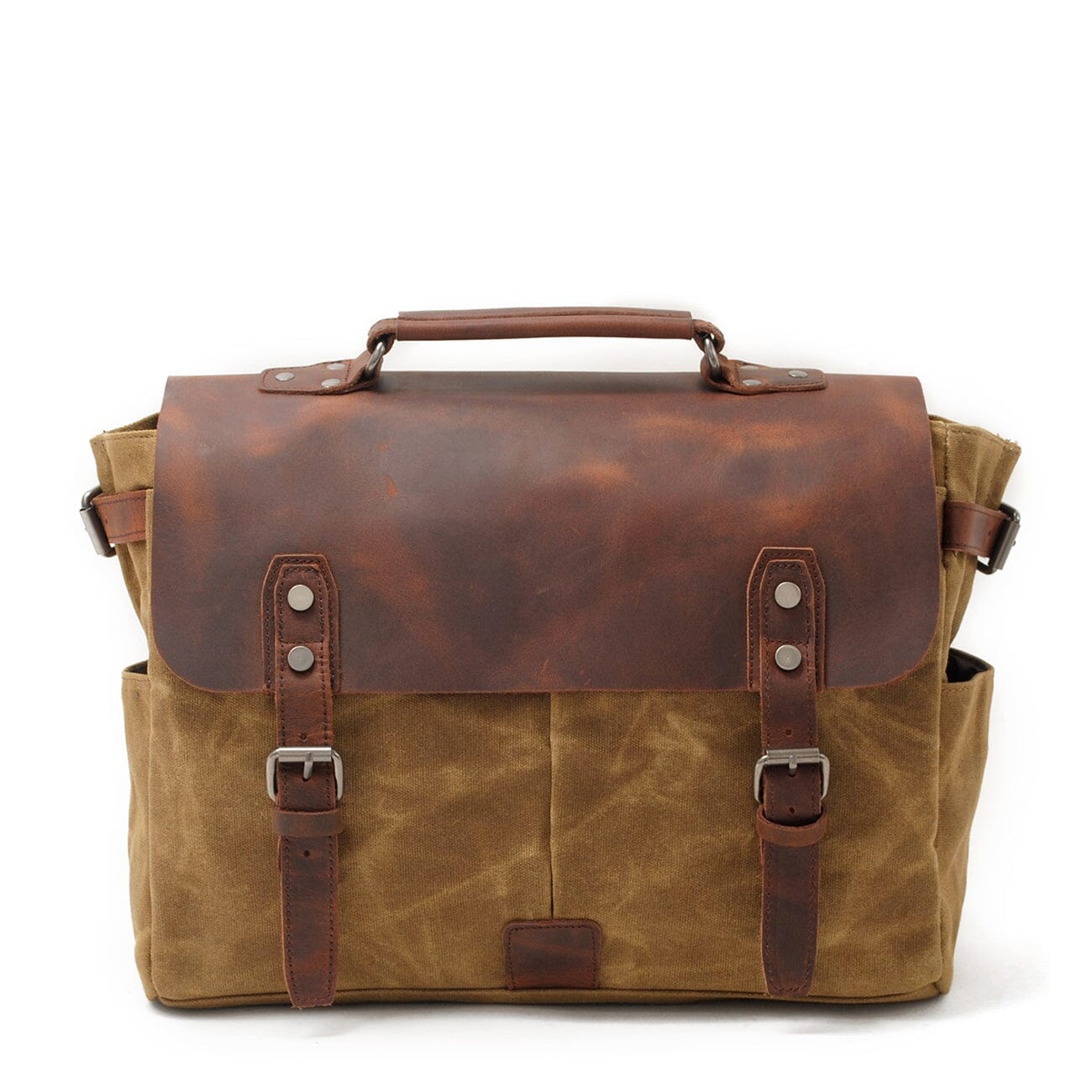 Alexander | Canvas shoulder bag made of Genuine Leather