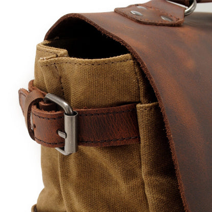 Alexander | Canvas shoulder bag made of Genuine Leather