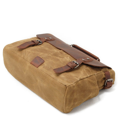 Alexander | Canvas shoulder bag made of Genuine Leather