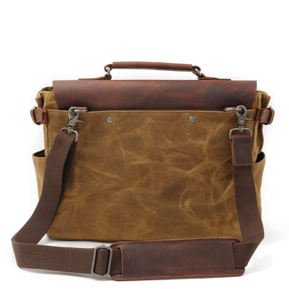 Alexander | Canvas shoulder bag made of Genuine Leather