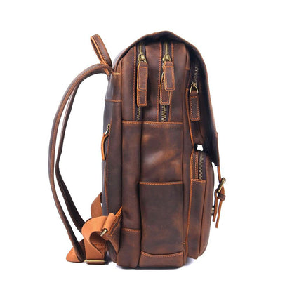 Robert | Sturdy travel backpack made of Genuine Leather