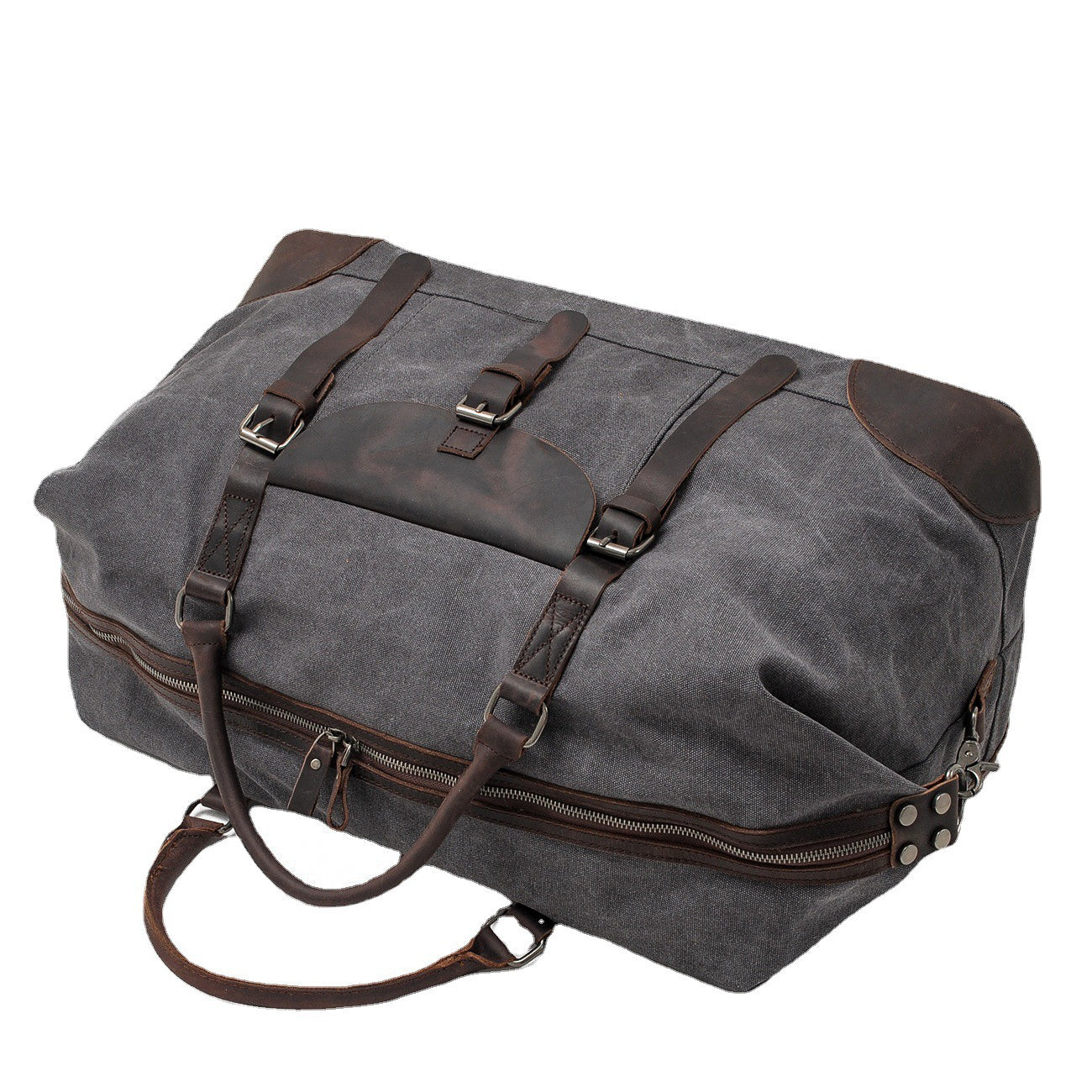 Thomas | Large canvas travel bag made of Genuine Leather