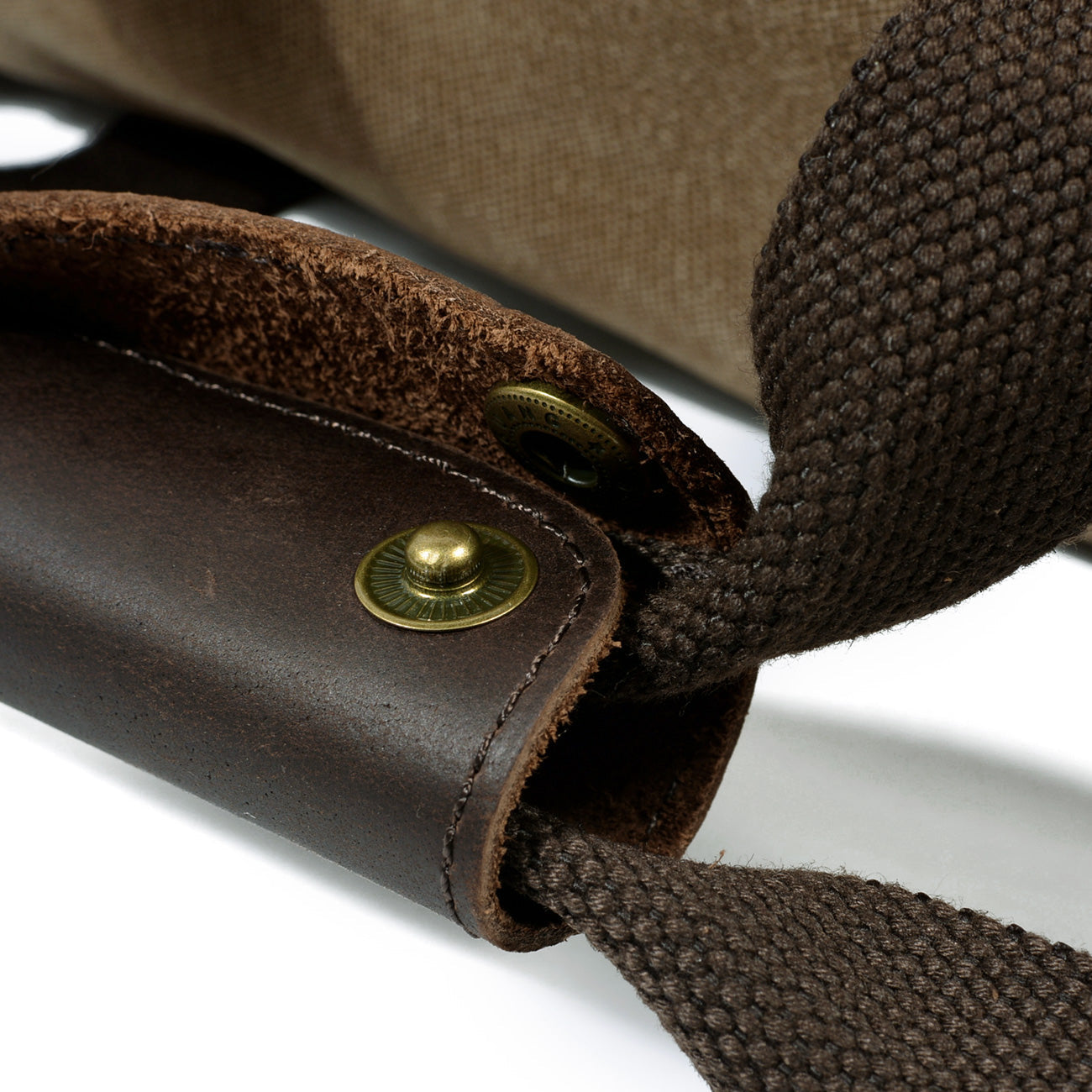 David | Canvas duffle bag for travel made of Genuine Leather