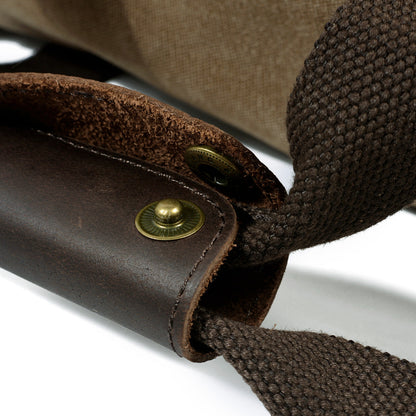 David | Canvas duffle bag for travel made of Genuine Leather