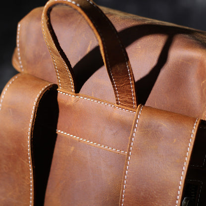 Jeffrey | Classic backpack made of Genuine Leather