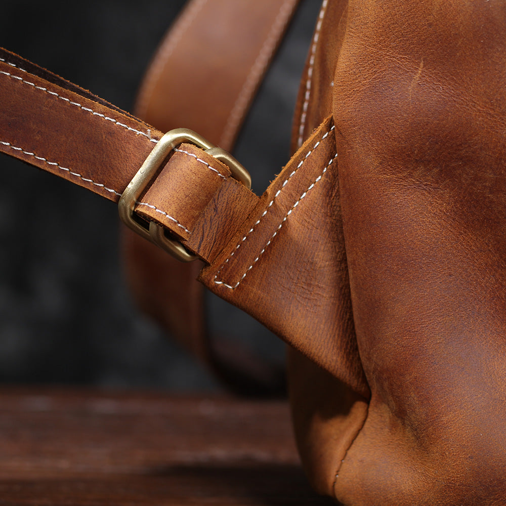 Jeffrey | Classic backpack made of Genuine Leather