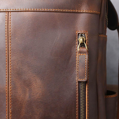 Robert | Sturdy travel backpack made of Genuine Leather