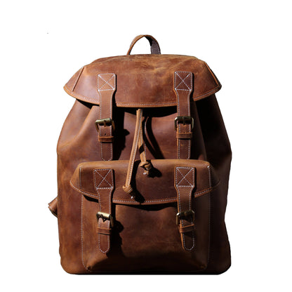 Jeffrey | Classic backpack made of Genuine Leather