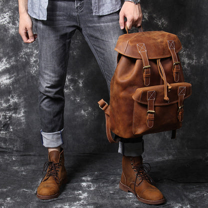 Jeffrey | Classic backpack made of Genuine Leather