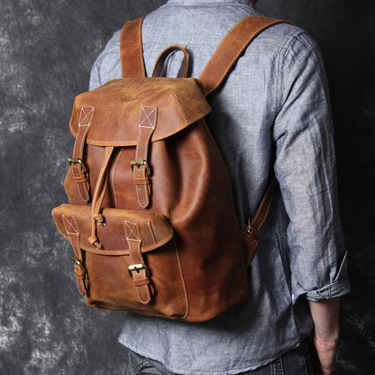 Jeffrey | Classic backpack made of Genuine Leather