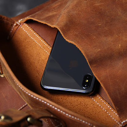 Jeffrey | Classic backpack made of Genuine Leather