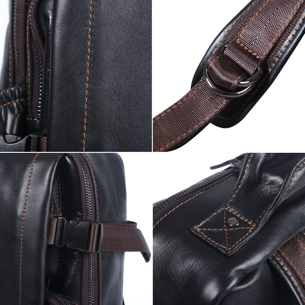 Matthew | Laptop backpack made of Genuine Leather for work and travel