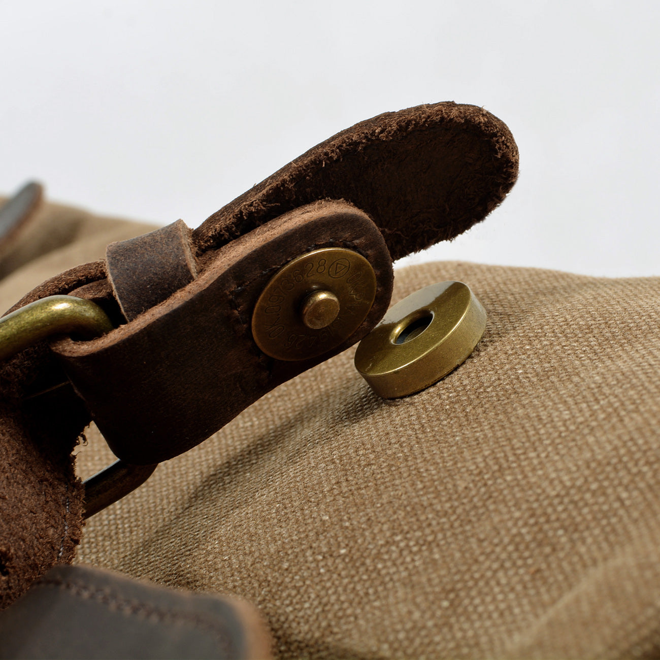 David | Canvas duffle bag for travel made of Genuine Leather