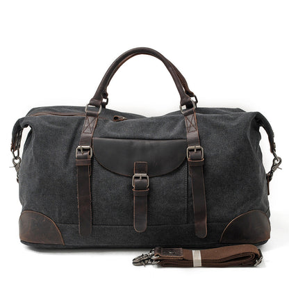 Thomas | Large canvas travel bag made of Genuine Leather
