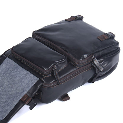 Matthew | Laptop backpack made of Genuine Leather for work and travel