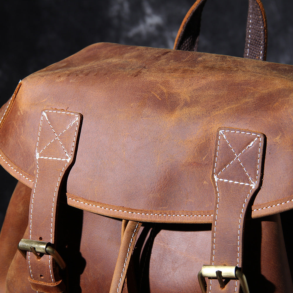 Jeffrey | Classic backpack made of Genuine Leather