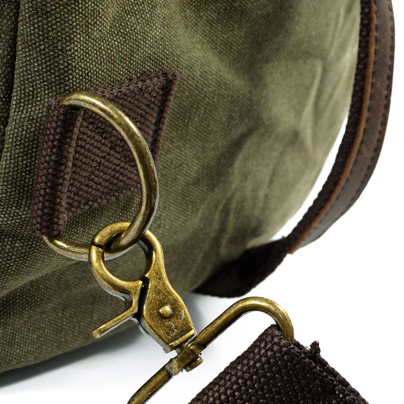 David | Canvas duffle bag for travel made of Genuine Leather