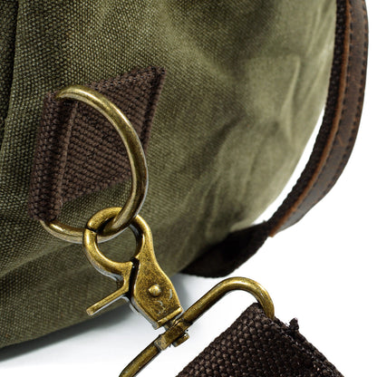 David | Canvas duffle bag for travel made of Genuine Leather