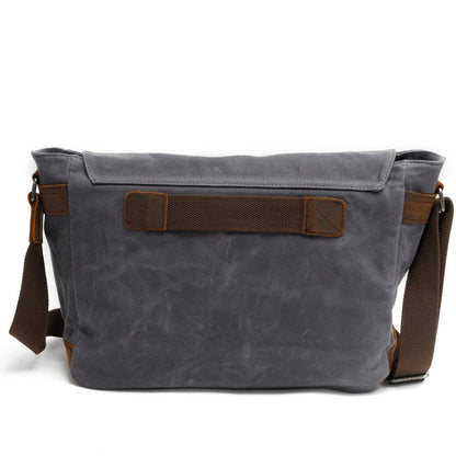 Joshua | Sturdy canvas shoulder bag made of Genuine Leather