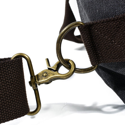 David | Canvas duffle bag for travel made of Genuine Leather