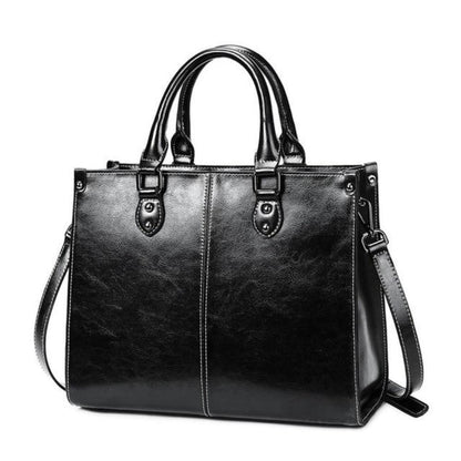 Elegante | From work to evening — Leather Tote Bag
