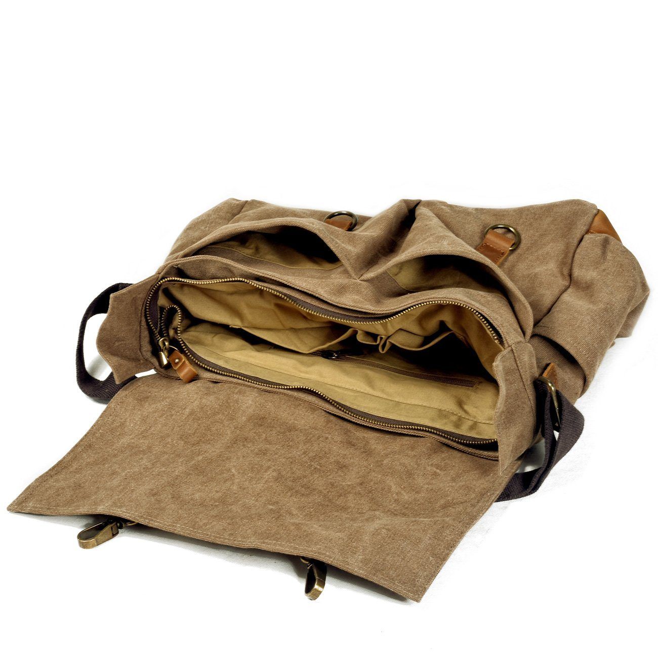 Scott | Shoulder bag made of Genuine Leather and canvas