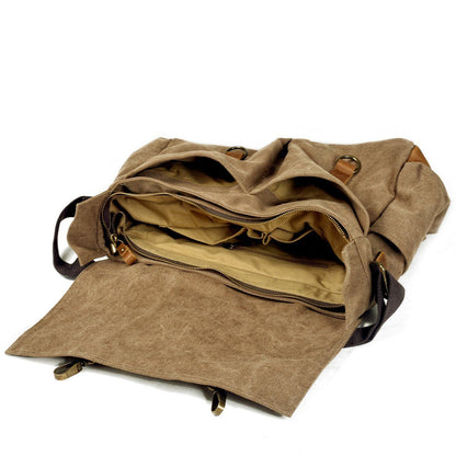 Scott | Shoulder bag made of Genuine Leather and canvas