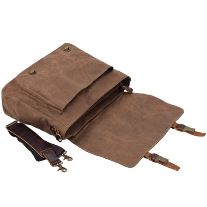Ryan | Canvas shoulder bag made of Genuine Leather