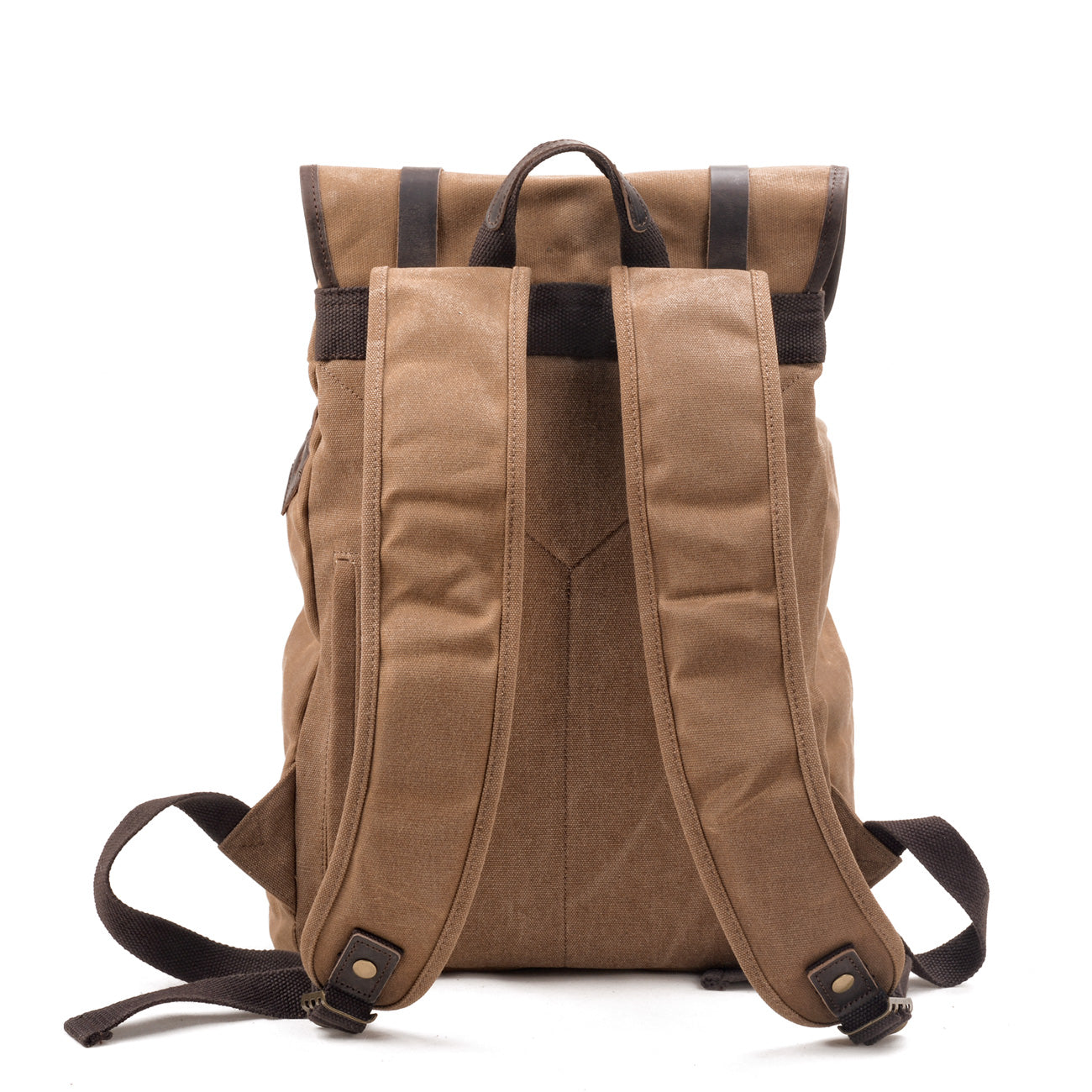 Marcus | Canvas travel backpack made of Genuine Leather