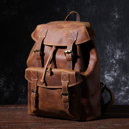 Jeffrey | Classic backpack made of Genuine Leather