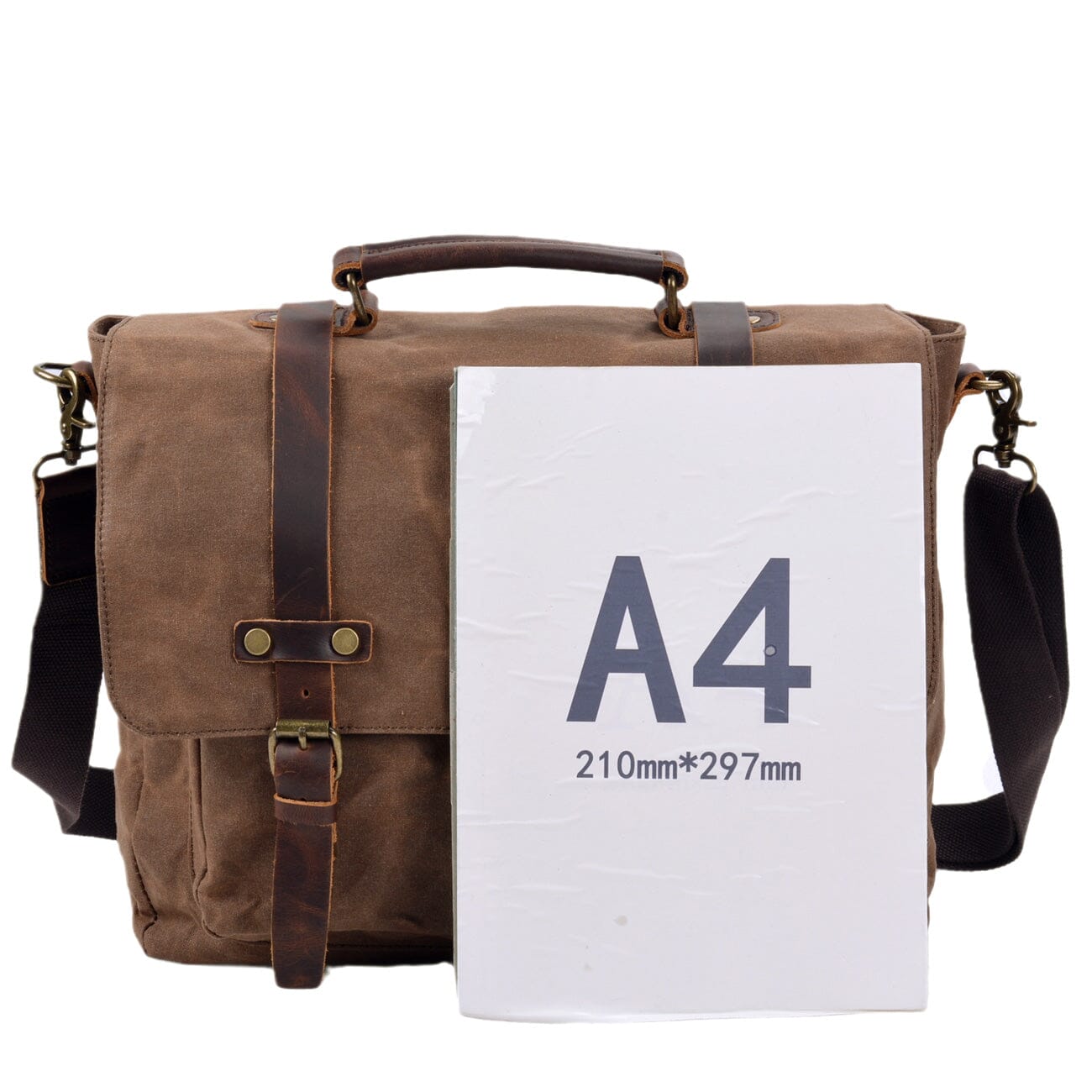 Ryan | Canvas shoulder bag made of Genuine Leather