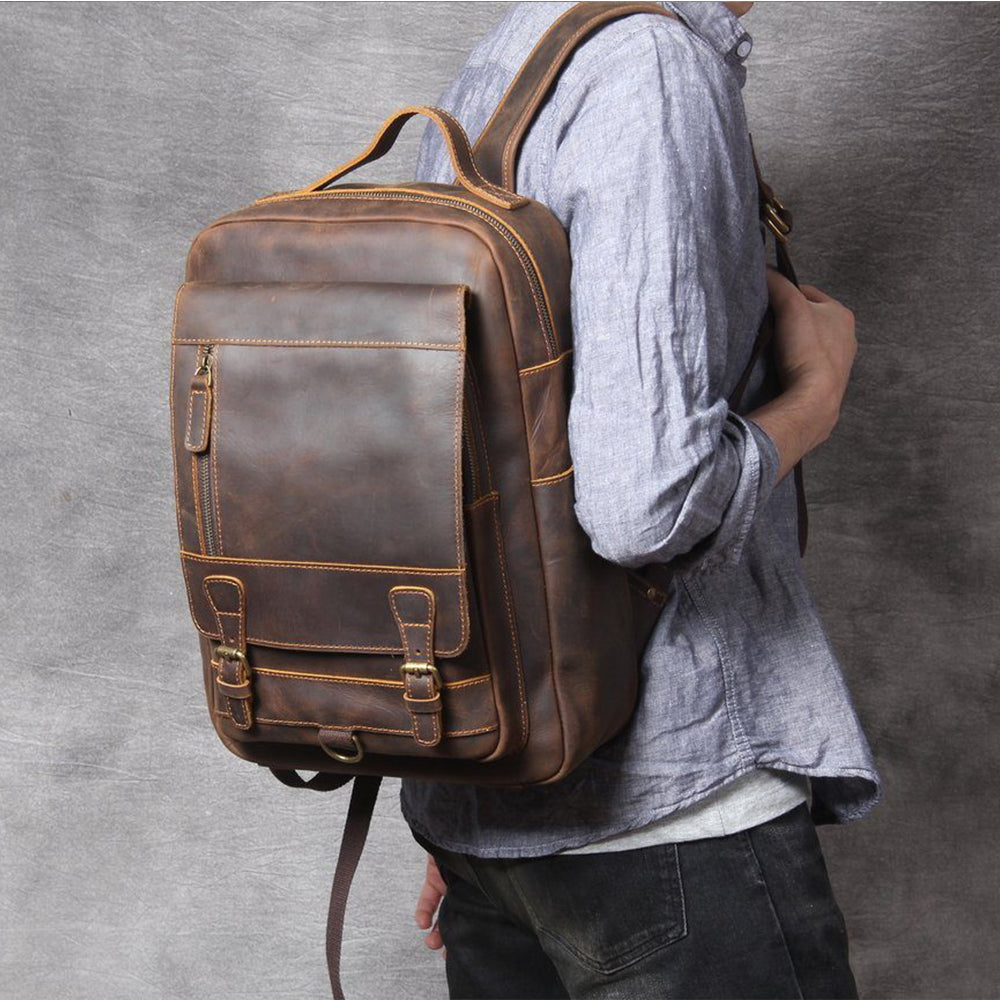 Jason | Genuine Leather backpack for everyday use