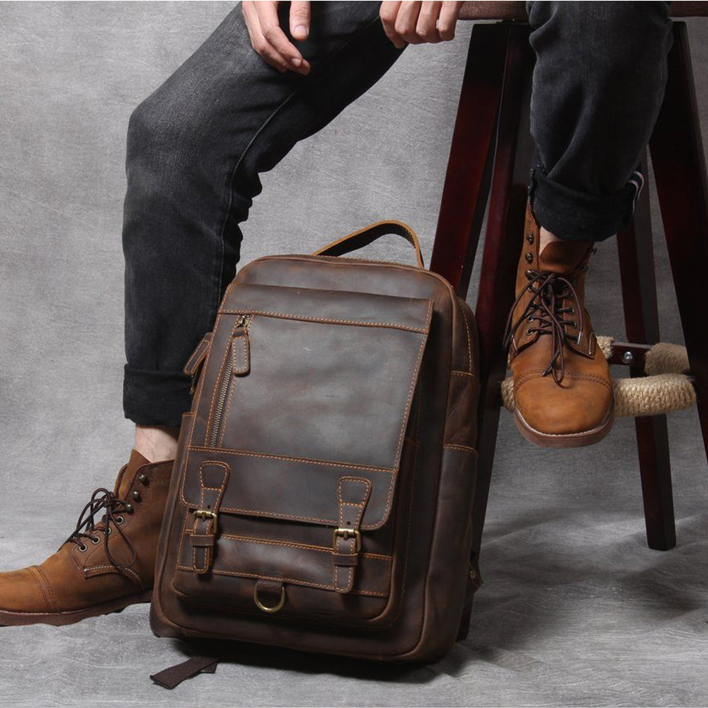 Jason | Genuine Leather backpack for everyday use
