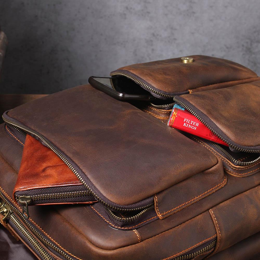 Robert | Sturdy travel backpack made of Genuine Leather