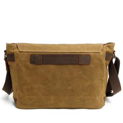 Joshua | Sturdy canvas shoulder bag made of Genuine Leather