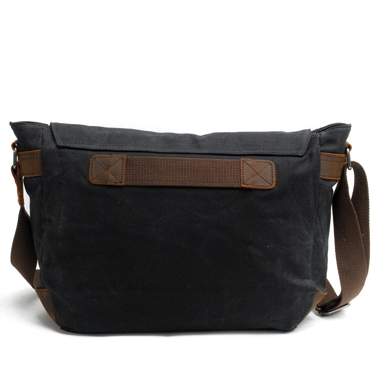 Joshua | Sturdy canvas shoulder bag made of Genuine Leather