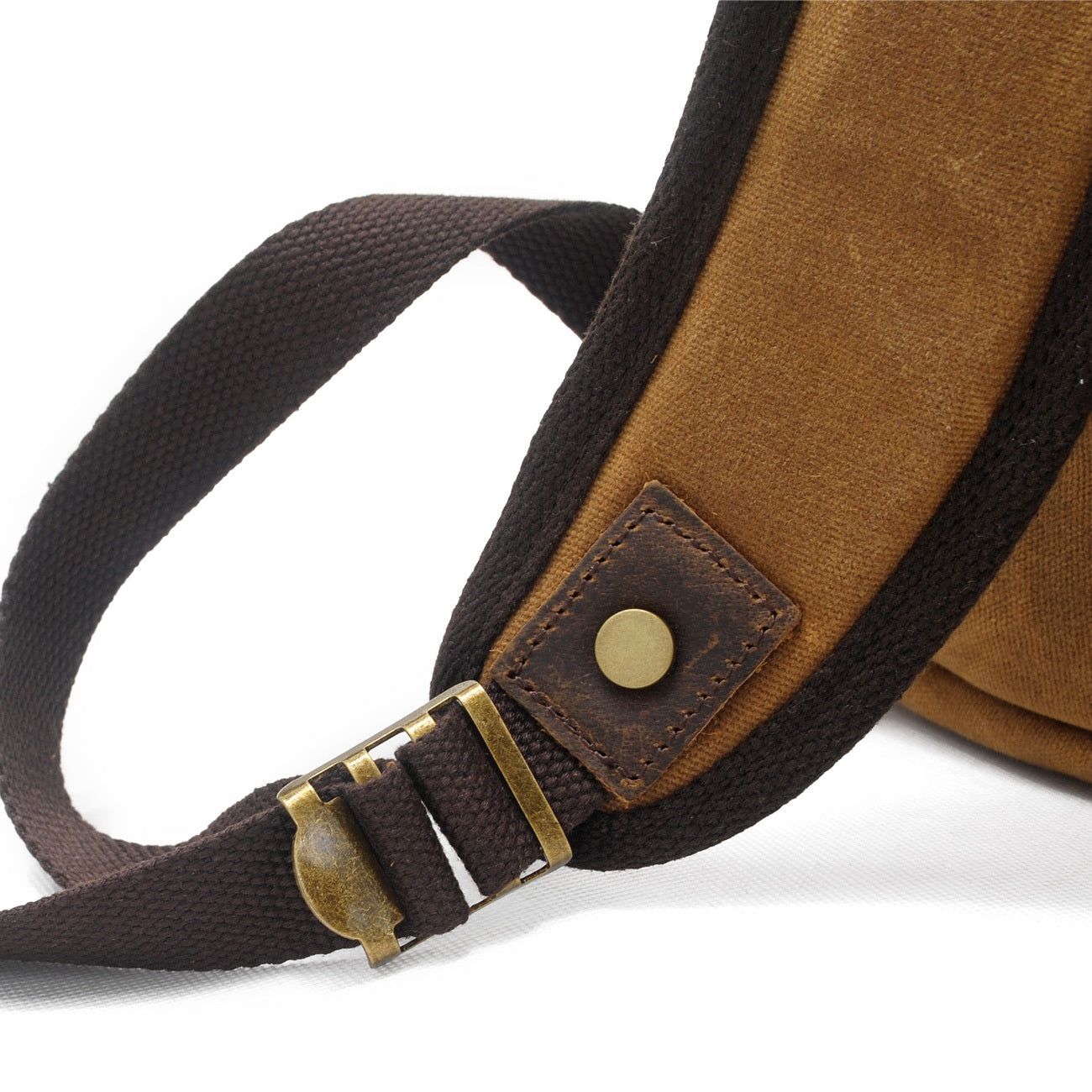 Jacob | Sturdy canvas backpack made of Genuine Leather