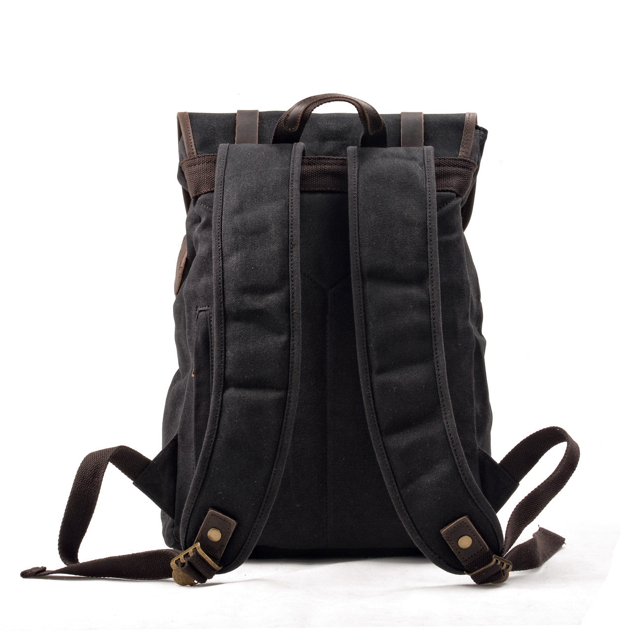 Marcus | Canvas travel backpack made of Genuine Leather