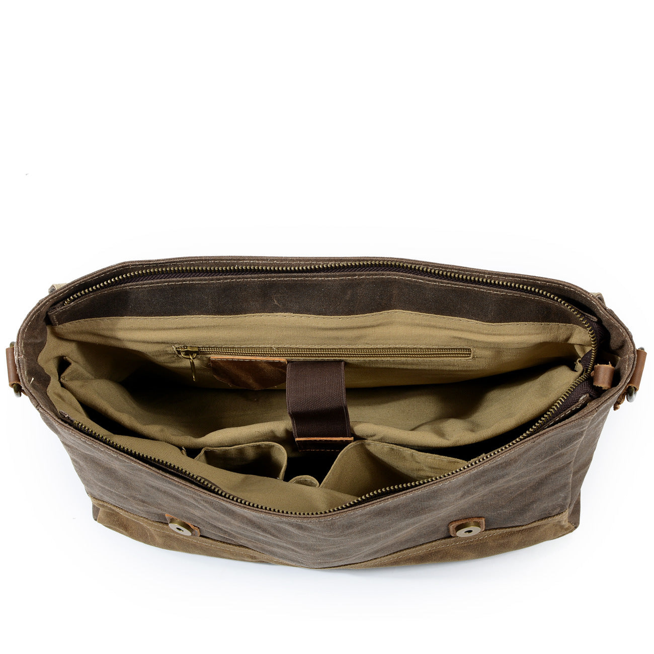 Jack | Waterproof canvas shoulder bag made of Genuine Leather