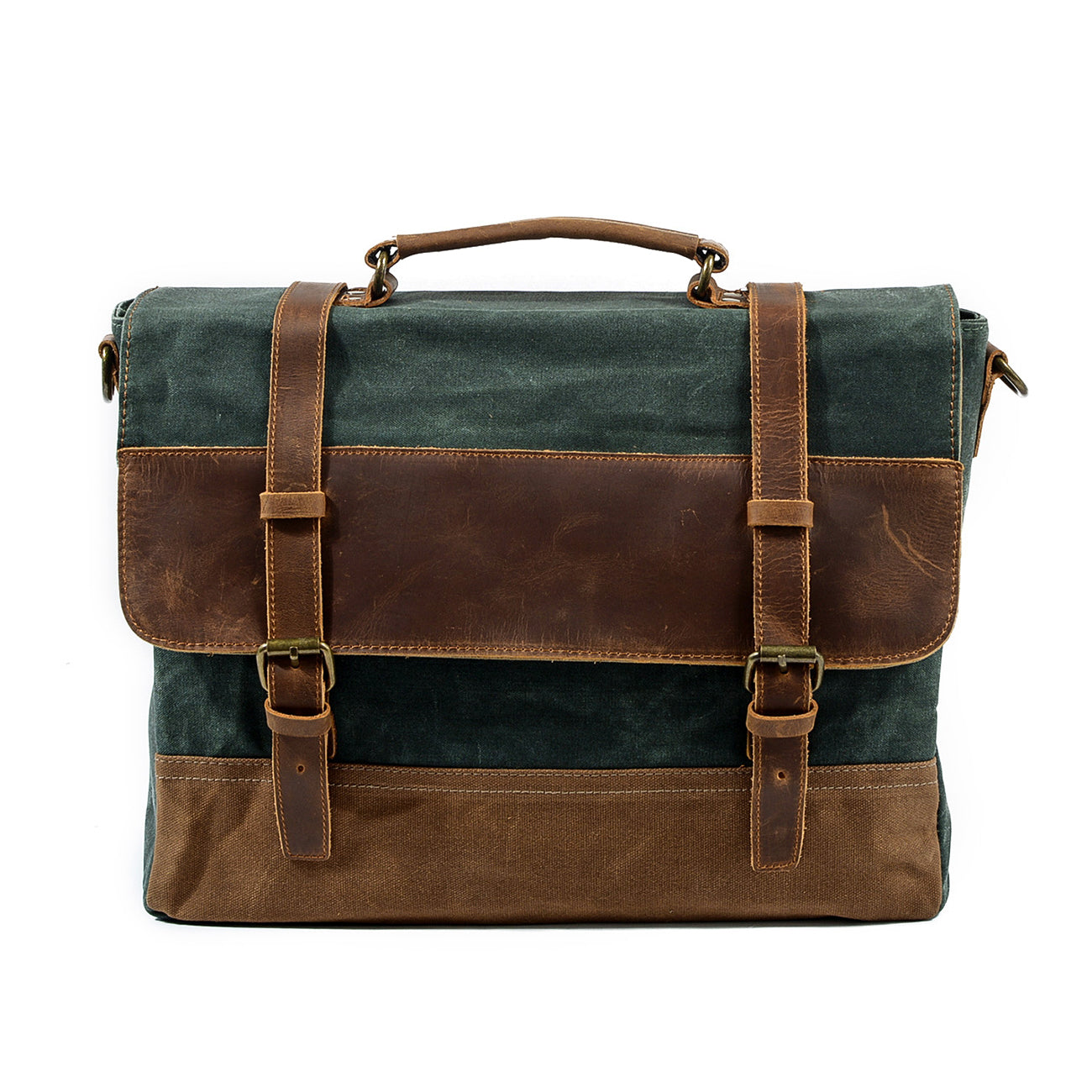 Jack | Waterproof canvas shoulder bag made of Genuine Leather