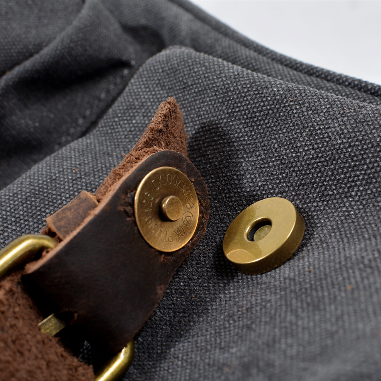 David | Canvas duffle bag for travel made of Genuine Leather